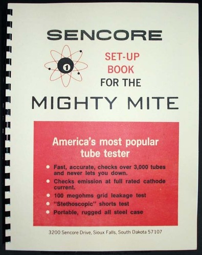 Sencore set book - sencore, tube